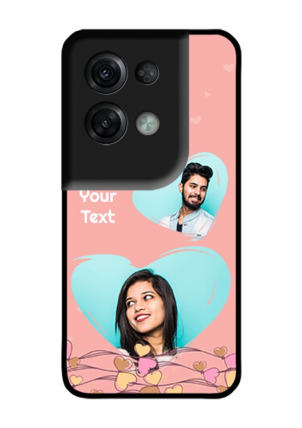 Oppo Reno 8 Pro 5G Custom Glass Mobile Case - Love Doodle Design