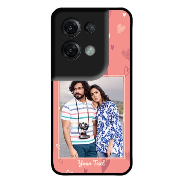 Oppo Reno 8 Pro 5G Custom Glass Phone Case - Love doodle art Design