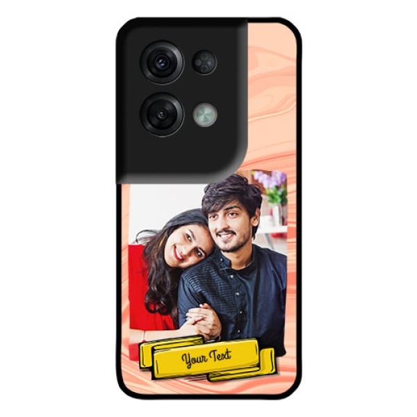 Oppo Reno 8 Pro 5G Personalized Glass Phone Case - Marble Texture Design