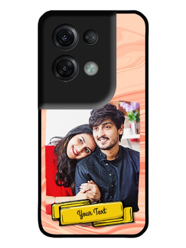 Custom Oppo Reno 8 Pro 5G Personalized Glass Phone Case - Marble Texture Design