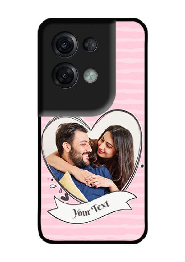 Oppo Reno 8 Pro 5G Custom Glass Phone Case - Vintage Heart Design