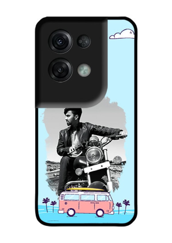 Oppo Reno 8 Pro 5G Photo Printing on Glass Case - Travel & Adventure Design