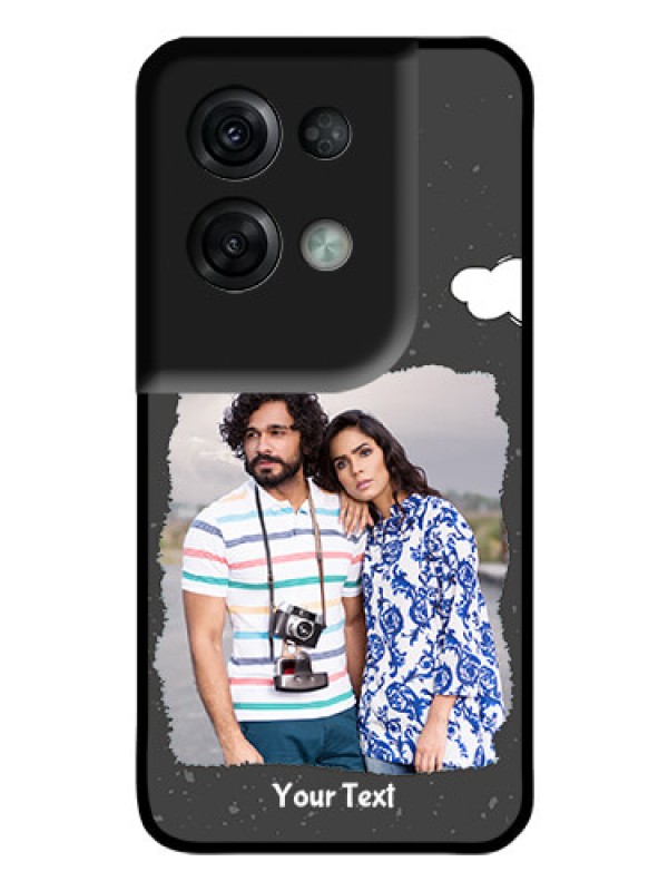 Custom Oppo Reno 8 Pro 5G Custom Glass Phone Case - Splashes with love doodles Design