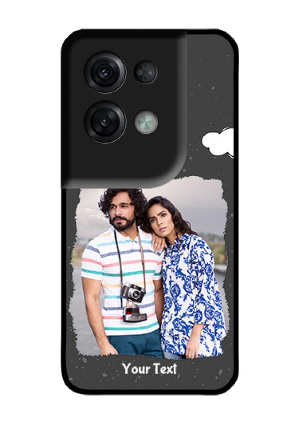 Oppo Reno 8 Pro 5G Custom Glass Phone Case - Splashes with love doodles Design