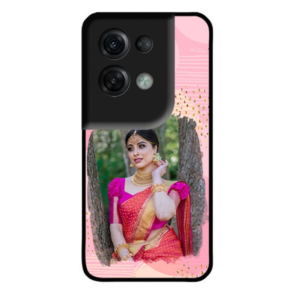 Oppo Reno 8 Pro 5G Personalized Glass Phone Case - Gold Glitter Splash Design Oppo Reno 8 Pro 5G Personalized Glass Phone Case - Gold Glitter Splash Design