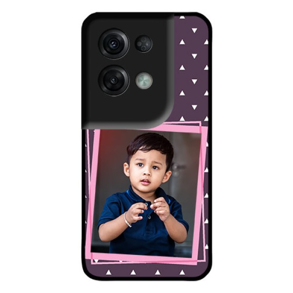 Oppo Reno 8 Pro 5G Custom Glass Mobile Case - Triangle Pattern Dotted Design Oppo Reno 8 Pro 5G Custom Glass Mobile Case - Triangle Pattern Dotted Design