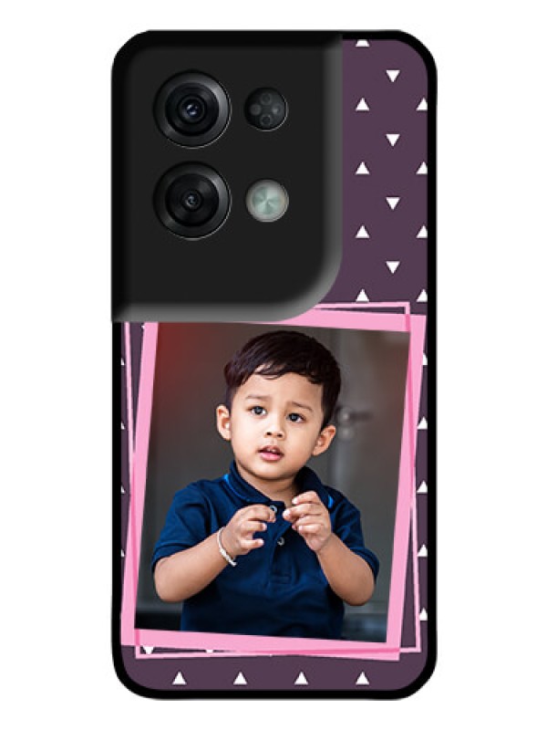 Custom Oppo Reno 8 Pro 5G Custom Glass Mobile Case - Triangle Pattern Dotted Design