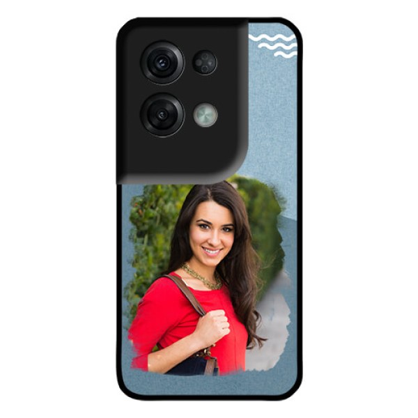 Oppo Reno 8 Pro 5G Custom Glass Mobile Case - Grunge Line Art Design