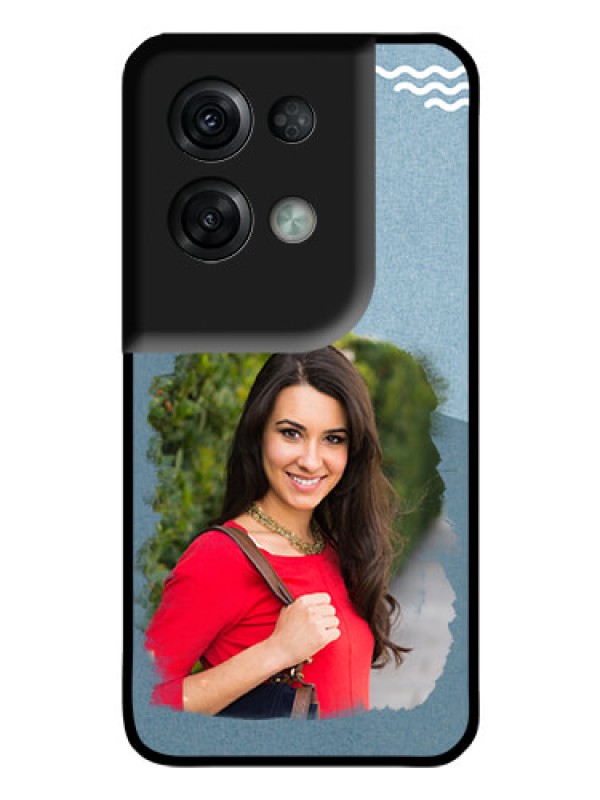 Custom Oppo Reno 8 Pro 5G Custom Glass Mobile Case - Grunge Line Art Design
