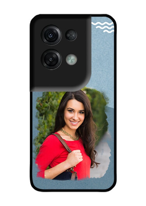 Oppo Reno 8 Pro 5G Custom Glass Mobile Case - Grunge Line Art Design