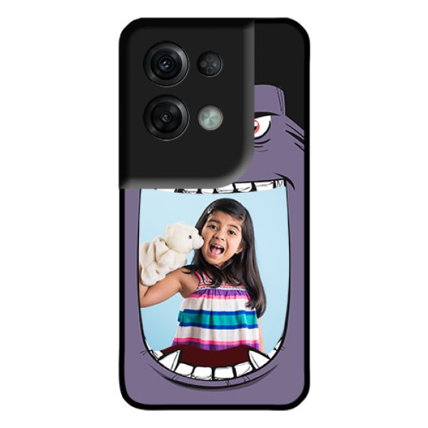 Oppo Reno 8 Pro 5G Custom Glass Phone Case - Angry Monster Design