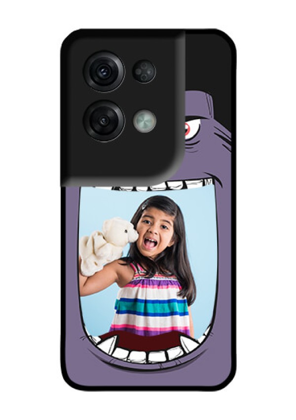 Oppo Reno 8 Pro 5G Custom Glass Phone Case - Angry Monster Design