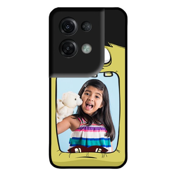 Oppo Reno 8 Pro 5G Personalized Glass Phone Case - Cartoon monster back case Design Oppo Reno 8 Pro 5G Personalized Glass Phone Case - Cartoon monster back case Design