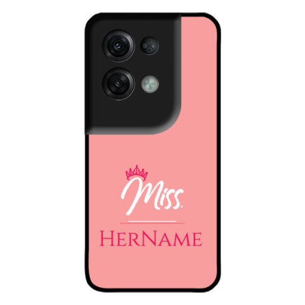Oppo Reno 8 Pro 5G Custom Glass Phone Case Mrs with Name