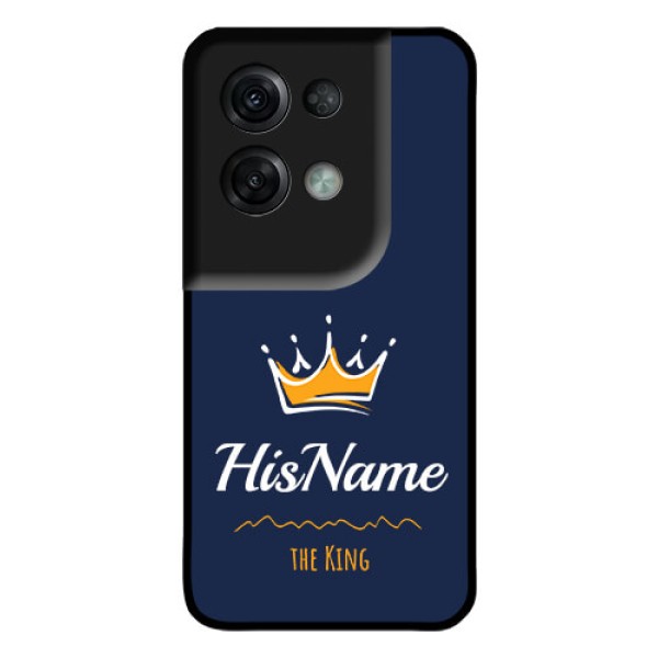 Oppo Reno 8 Pro 5G Glass Phone Case King with Name