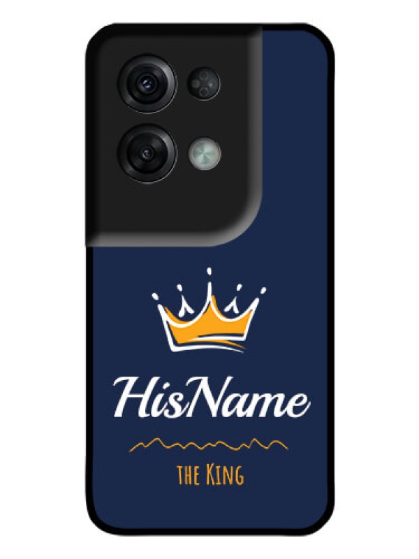 Custom Oppo Reno 8 Pro 5G Glass Phone Case King with Name