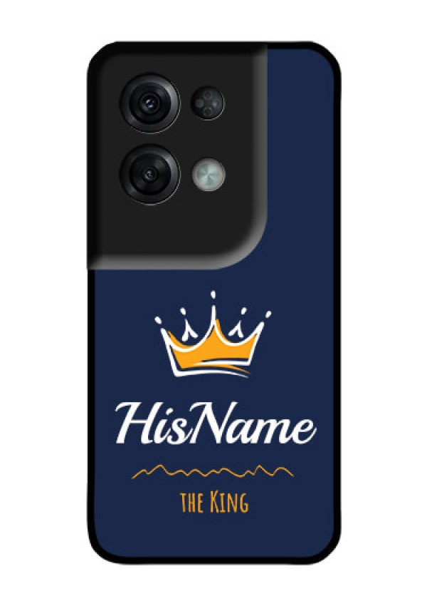 Oppo Reno 8 Pro 5G Glass Phone Case King with Name