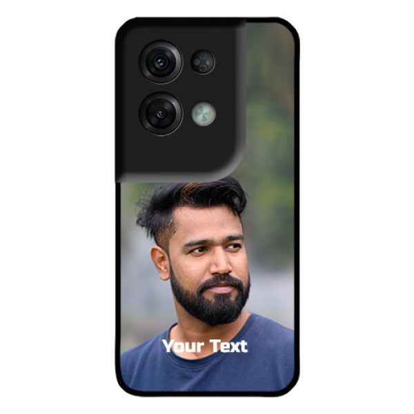 Oppo Reno 8 Pro 5G Glass Mobile Cover: Photo with Text
