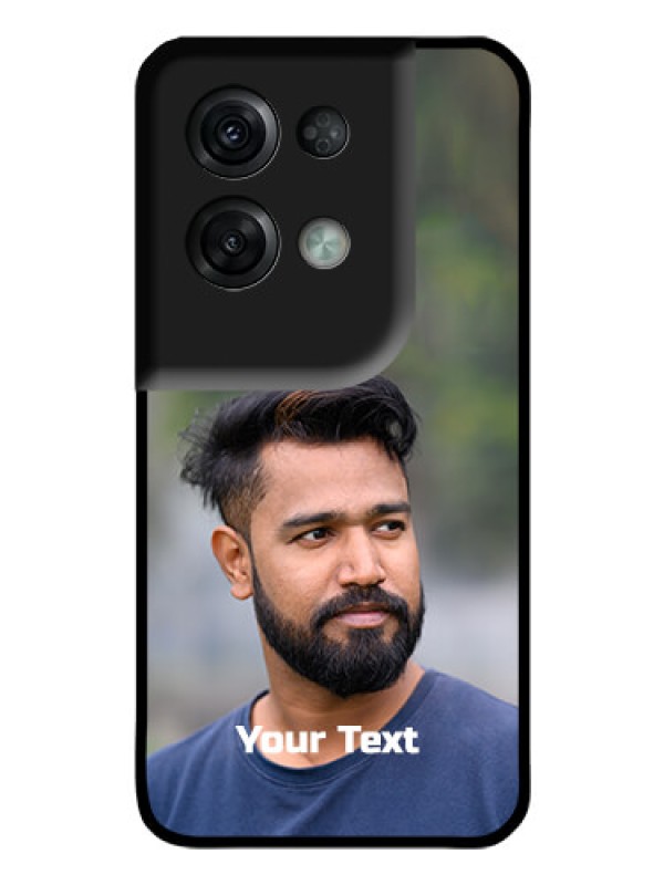 Custom Oppo Reno 8 Pro 5G Glass Mobile Cover: Photo with Text