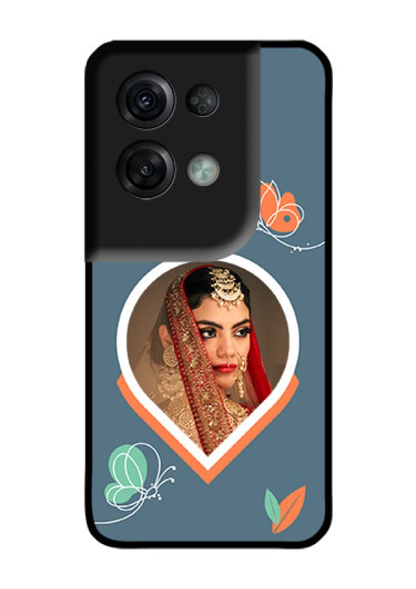 Oppo Reno 8 Pro 5G Custom Glass Mobile Case - Droplet Butterflies Design