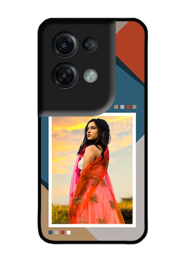 Oppo Reno 8 Pro 5G Personalized Glass Phone Case - Retro color pallet Design