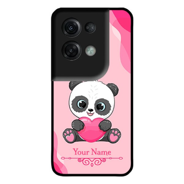 Oppo Reno 8 Pro 5G Custom Glass Mobile Case - Cute Panda Design