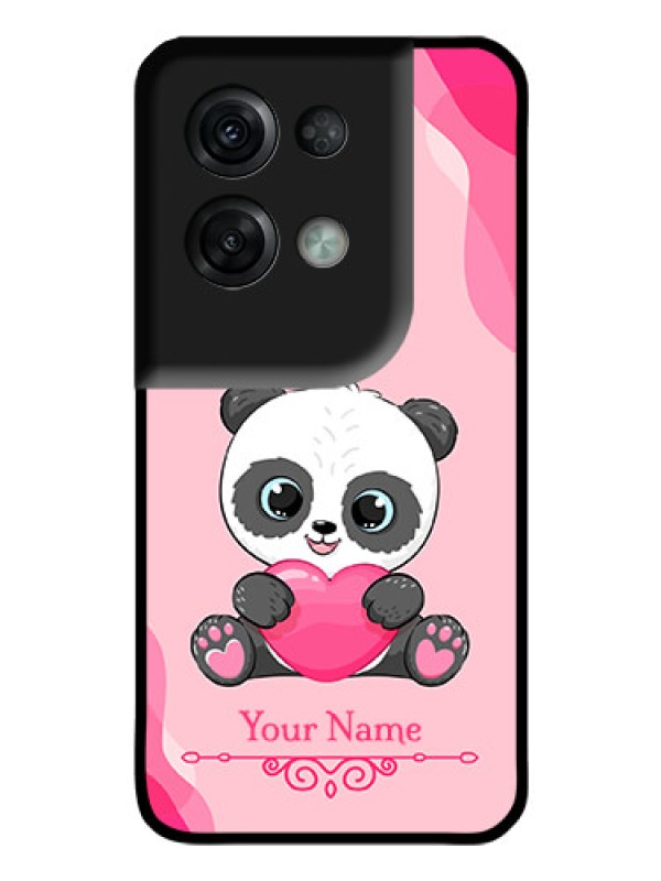 Custom Oppo Reno 8 Pro 5G Custom Glass Mobile Case - Cute Panda Design