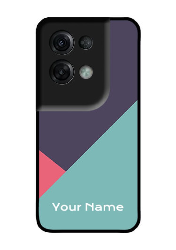 Oppo Reno 8 Pro 5G Custom Glass Mobile Case - Tri Color abstract Design