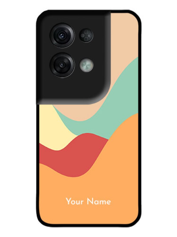 Custom Oppo Reno 8 Pro 5G Personalized Glass Phone Case - Ocean Waves Multi-colour Design