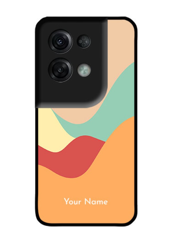 Oppo Reno 8 Pro 5G Personalized Glass Phone Case - Ocean Waves Multi-colour Design
