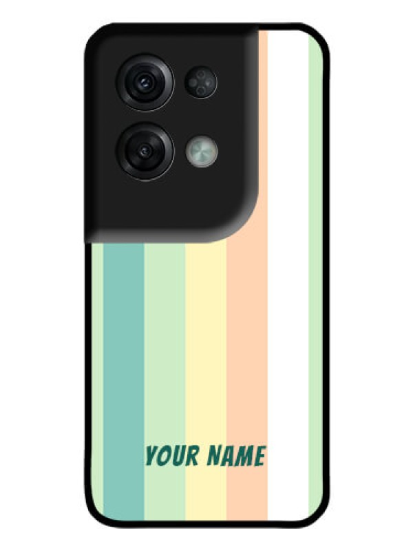 Custom Oppo Reno 8 Pro 5G Photo Printing on Glass Case - Multi-colour Stripes Design