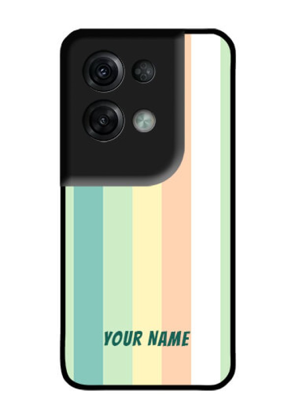 Oppo Reno 8 Pro 5G Photo Printing on Glass Case - Multi-colour Stripes Design