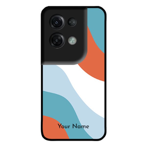 Oppo Reno 8 Pro 5G Custom Glass Mobile Case - coloured Waves Design