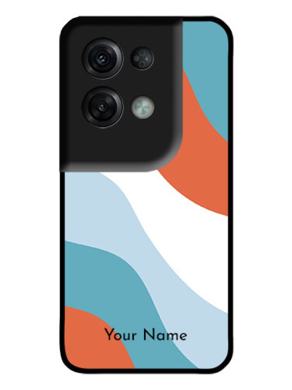 Custom Oppo Reno 8 Pro 5G Custom Glass Mobile Case - coloured Waves Design