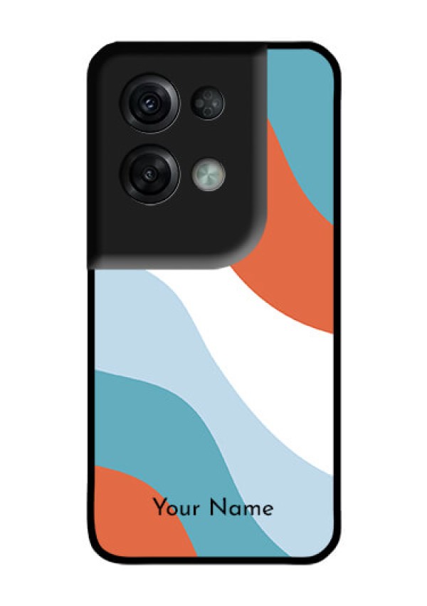 Oppo Reno 8 Pro 5G Custom Glass Mobile Case - coloured Waves Design