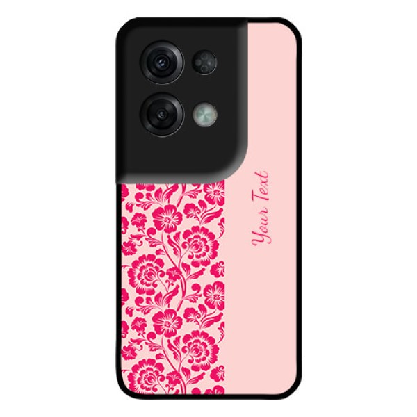 Oppo Reno 8 Pro 5G Custom Glass Phone Case - Attractive Floral Pattern Design