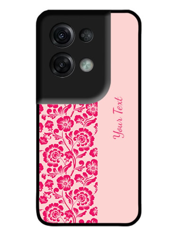 Custom Oppo Reno 8 Pro 5G Custom Glass Phone Case - Attractive Floral Pattern Design