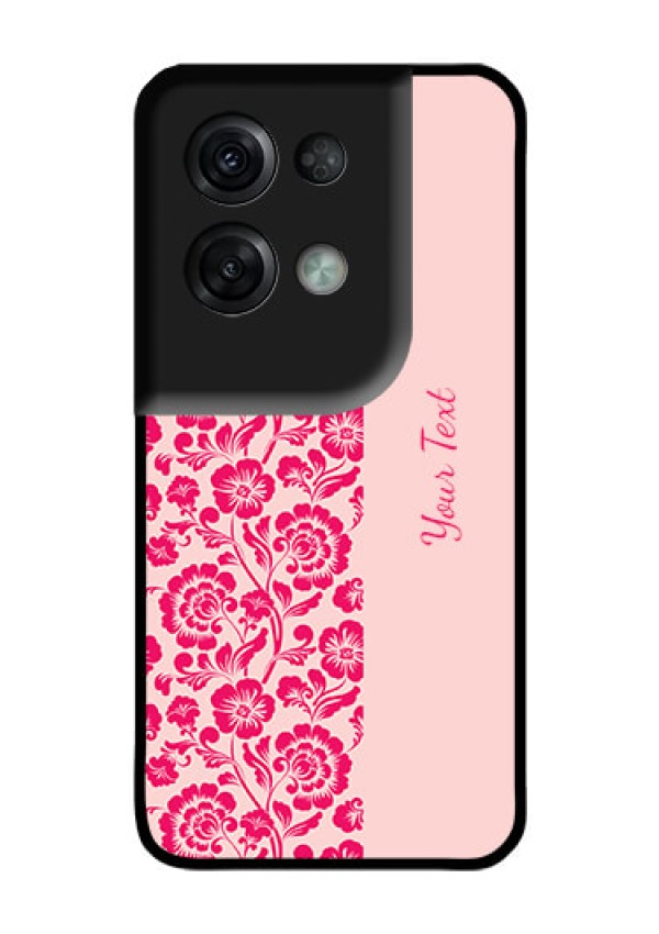Oppo Reno 8 Pro 5G Custom Glass Phone Case - Attractive Floral Pattern Design