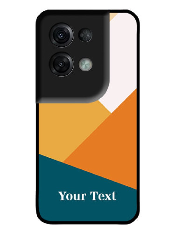 Custom Oppo Reno 8 Pro 5G Personalized Glass Phone Case - Stacked Multi-colour Design