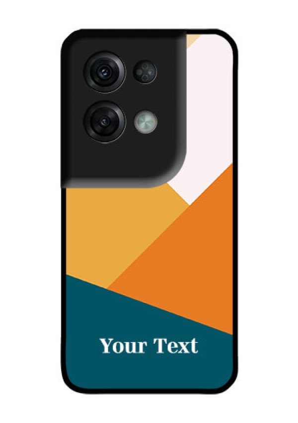 Oppo Reno 8 Pro 5G Personalized Glass Phone Case - Stacked Multi-colour Design