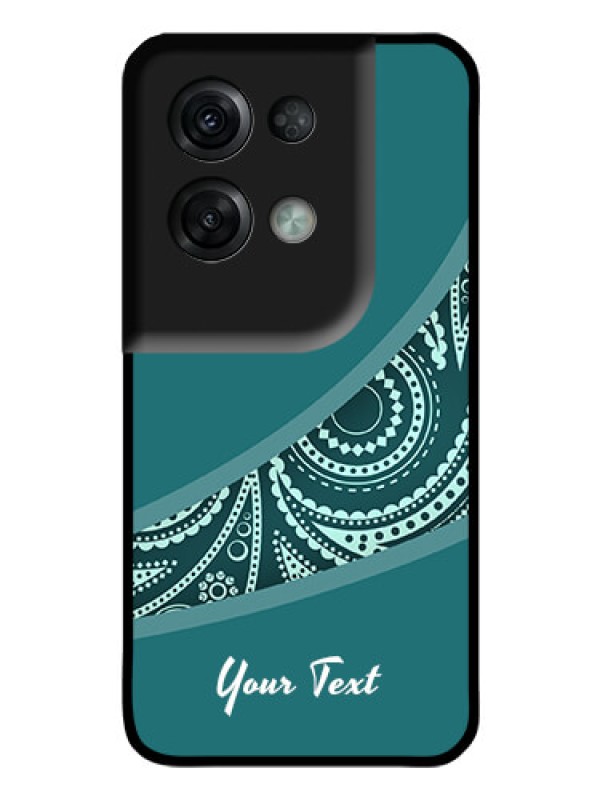 Custom Oppo Reno 8 Pro 5G Photo Printing on Glass Case - semi visible floral Design