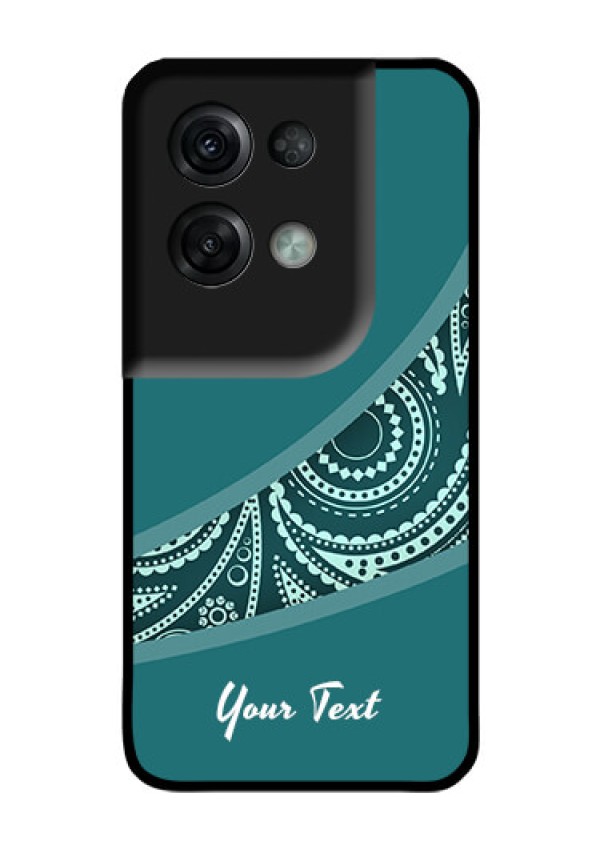 Oppo Reno 8 Pro 5G Photo Printing on Glass Case - semi visible floral Design