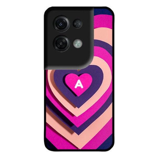 Oppo Reno 8 Pro 5G Custom Glass Mobile Case - Cute Heart Pattern Design Oppo Reno 8 Pro 5G Custom Glass Mobile Case - Cute Heart Pattern Design