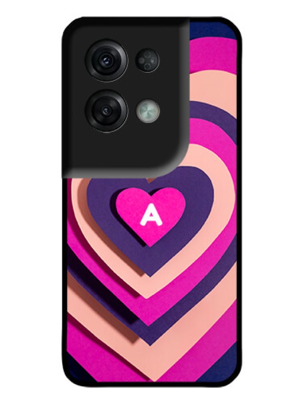 Custom Oppo Reno 8 Pro 5G Custom Glass Mobile Case - Cute Heart Pattern Design