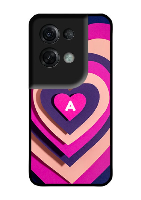Oppo Reno 8 Pro 5G Custom Glass Mobile Case - Cute Heart Pattern Design