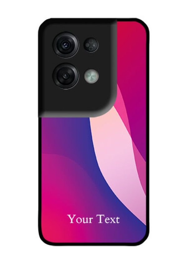 Oppo Reno 8 Pro 5G Personalized Glass Phone Case - Digital abstract Overlap Design