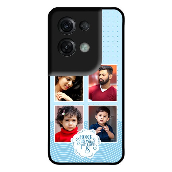Oppo Reno 8 Pro 5G Custom Glass Phone Case - Cute love quote with 4 pic upload Design Oppo Reno 8 Pro 5G Custom Glass Phone Case - Cute love quote with 4 pic upload Design