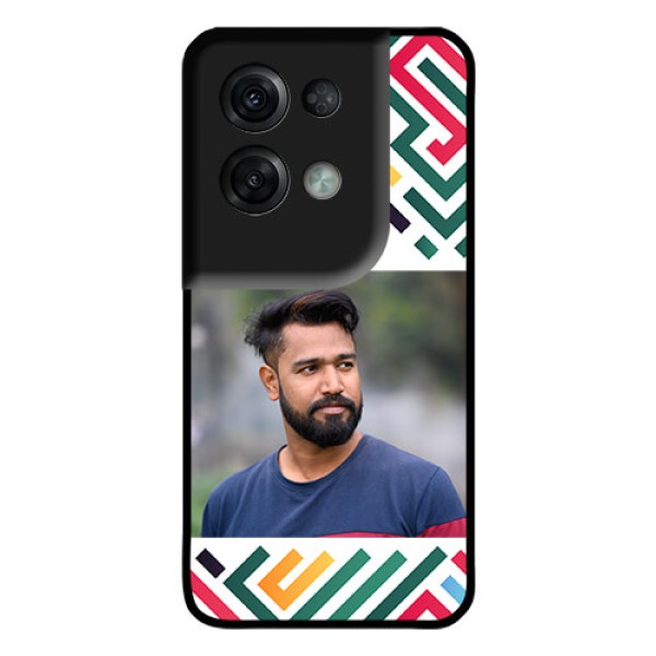 Oppo Reno 8 Pro 5G Personalized Glass Phone Case - Colorful Maze Pattern Design Oppo Reno 8 Pro 5G Personalized Glass Phone Case - Colorful Maze Pattern Design