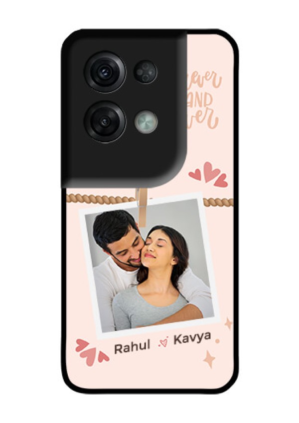 Oppo Reno 8 Pro 5G Custom Glass Phone Case - Forever and ever love Design