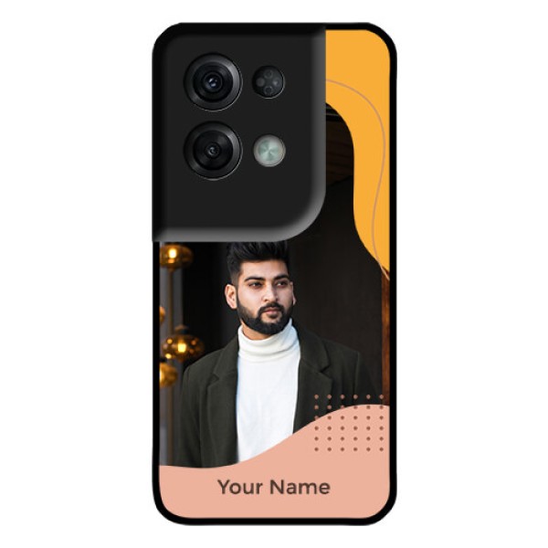 Oppo Reno 8 Pro 5G Personalized Glass Phone Case - Tri-coloured overlay design Oppo Reno 8 Pro 5G Personalized Glass Phone Case - Tri-coloured overlay design